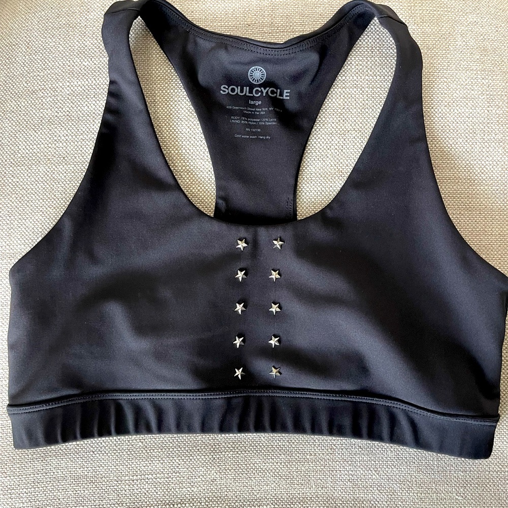 Rhinestone Star sports bra. Sz L